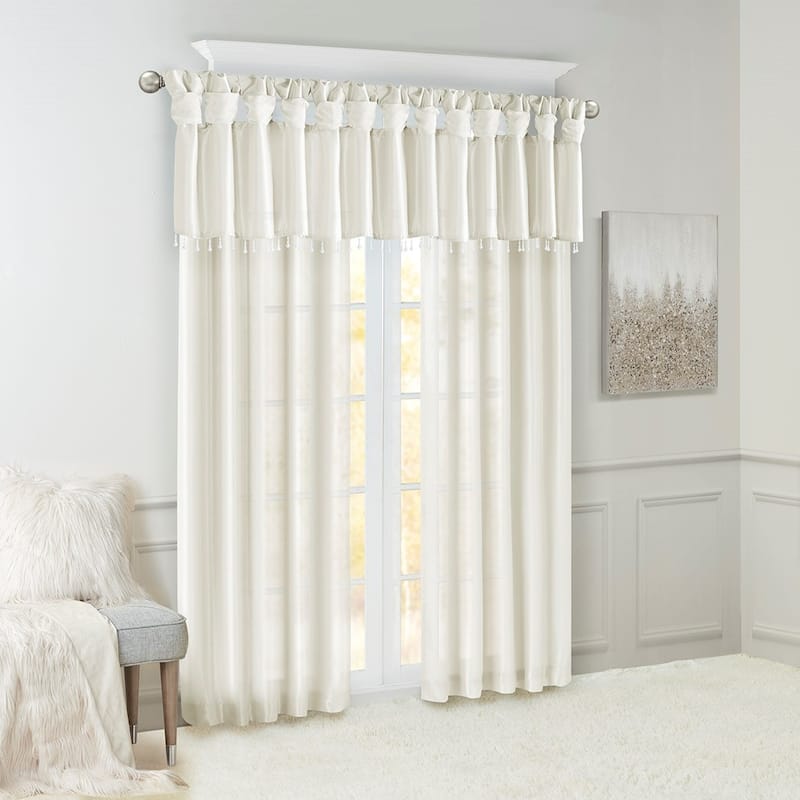 Twist Tab Lined Window Curtain Panel 50x108"