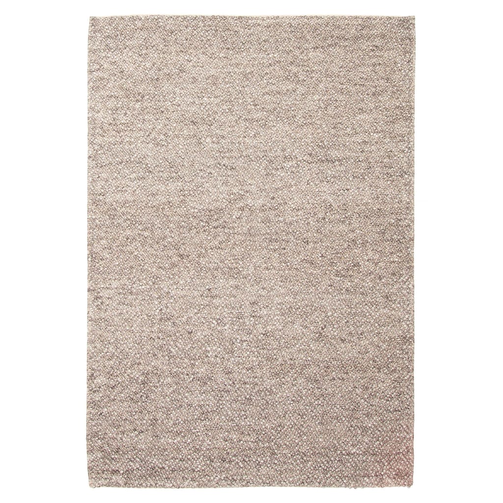 ECARPETGALLERY Braid weave Sienna Taupe Wool Rug - 5'2 x 7'4