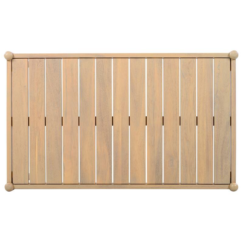 Christopher Knight Home - Outdoor 2-Piece Set with Acacia Wood Loveseat and Coffee Table, Rope Panels & Cushioned Seating