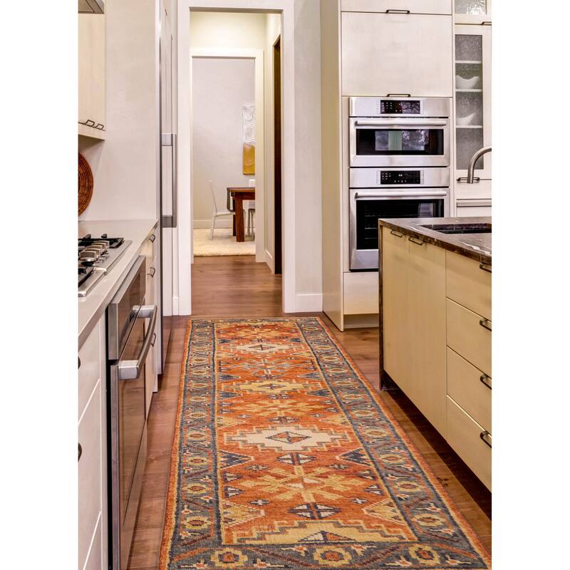 ECARPETGALLERY Hand-knotted Jules Serapi Dark Copper Wool Rug - 2'8 x 10'4