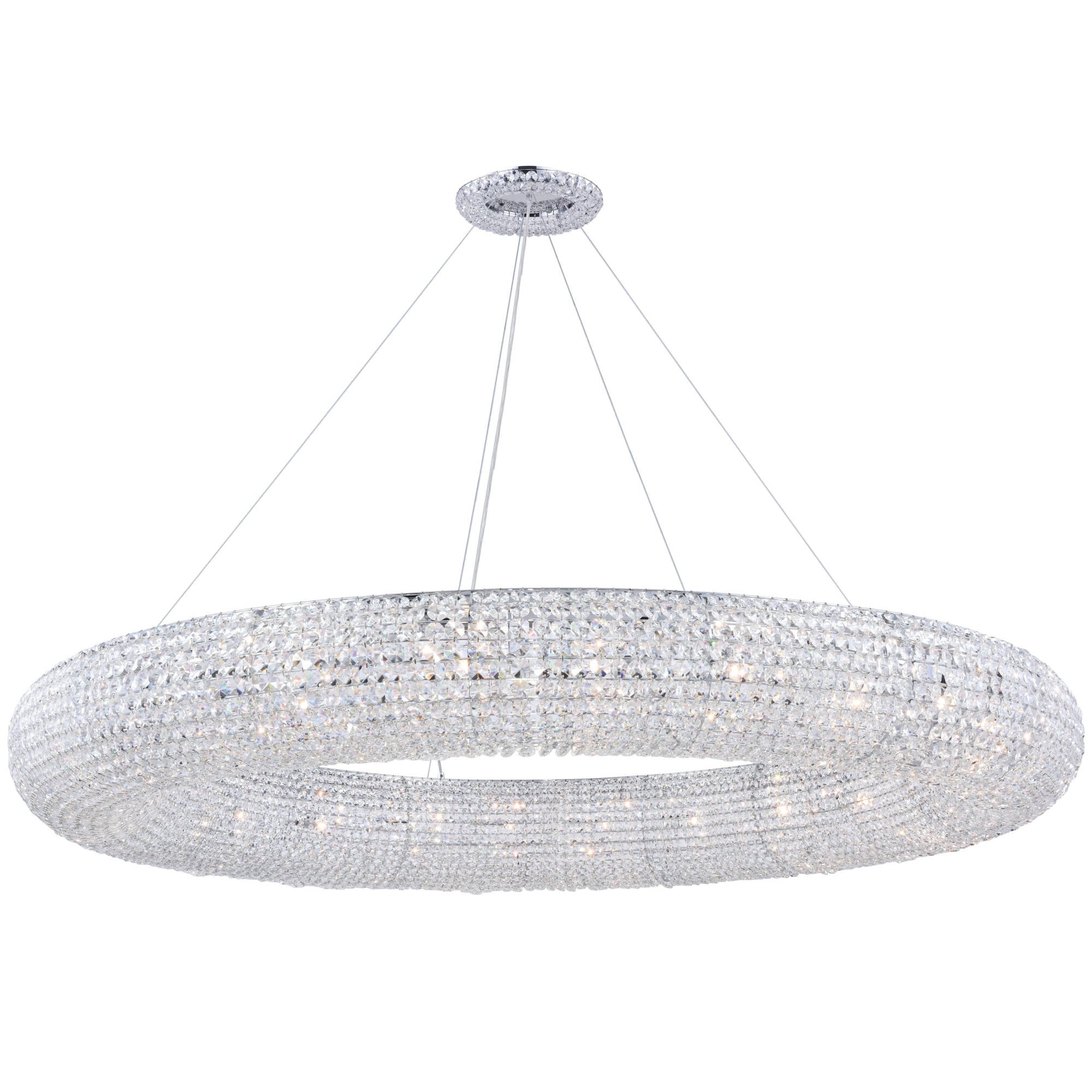 Elegant Lighting 2114G59/RC Paris 24 Light 59" Wide Crystal Ring