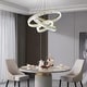 preview thumbnail 4 of 33, Round LED Crystal Chandelier Ring Dimmable Pendant Light Fixture