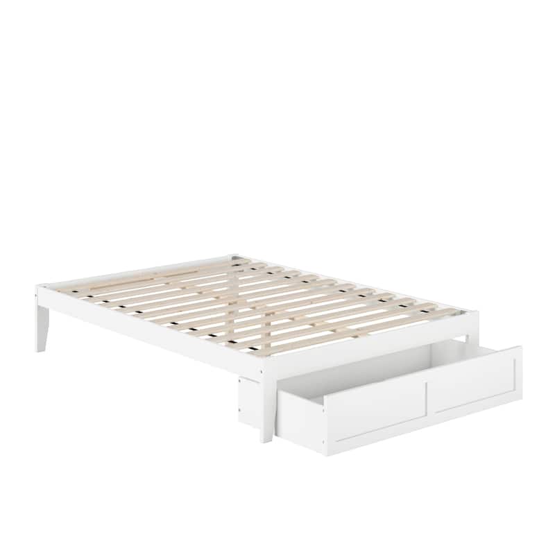 AFI Colorado Platform Bed with Foot Drawer and Charging Station