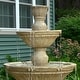 preview thumbnail 4 of 10, Sunnydaze Classic 3-Tier 55-Inch Designer Outdoor Water Fountain - Light Brown - 55"