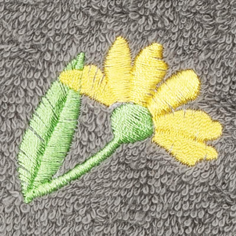 Authentic Hotel and Spa 100% Turkish Cotton Daisy 3PC Embellished Towel Set