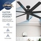 preview thumbnail 29 of 59, Hunter 60" Downtown Windmill Outdoor Ceiling Fan w/ Wall Control, Damp-Rated - Indoor-Outdoor, Industrial, Modern - ENERGY STAR!