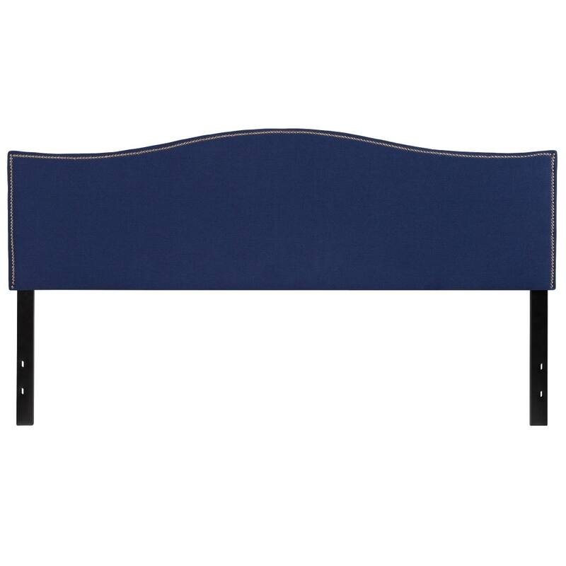 Arched Upholstered Headboard with Nailhead Trim