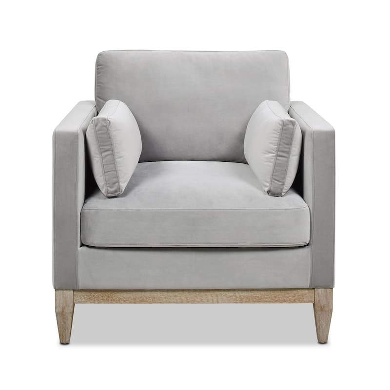 Knox 36" Modern Farmhouse Loose Pillow-Back Arm Chair