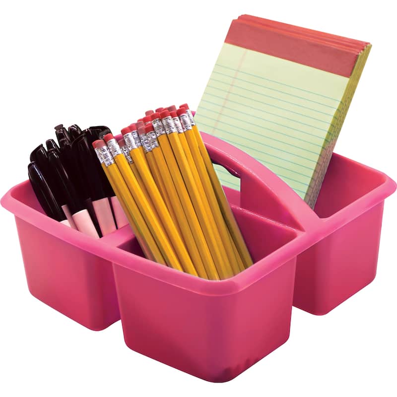Teacher Created Resources Pink Plastic Storage Caddy, Pack of 6