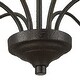 preview thumbnail 13 of 13, Uttermost Warwick 6 Light Matte Black Chandelier - 41.5"W x 41.5"D x 19"H