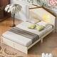 preview thumbnail 16 of 36, Wood Bed with House Headboard & LED Light