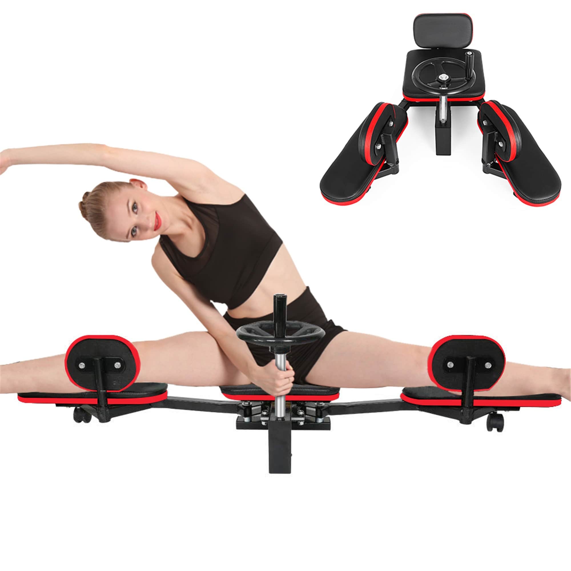 Pro Leg Stretcher Machine 330LBS Leg Stretch Training Heavy Duty Stretching  Machine Gym Gear Fitness Equipment (Black and Red) - Bed Bath & Beyond -  34354840