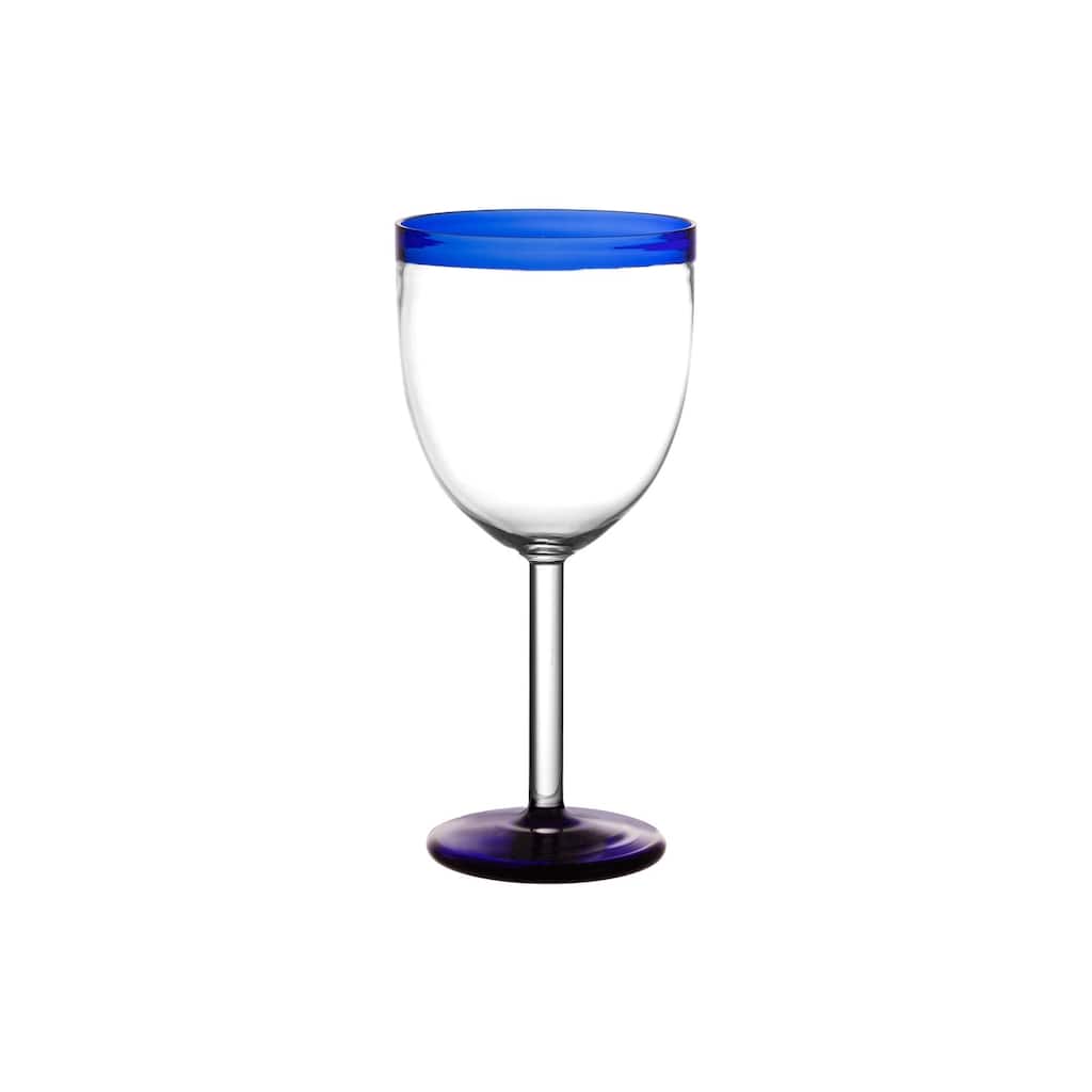 Tarifa Wine Glass Blue 10 fl oz Borosilicate Glass