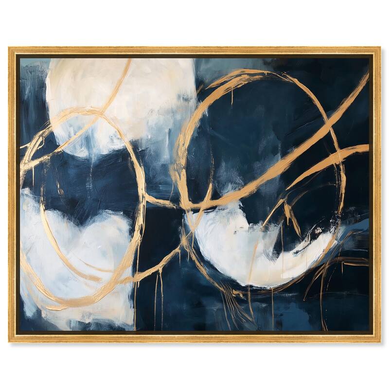 Gold Loops Canvas by Art Remedy - Gold - 30" x 24"