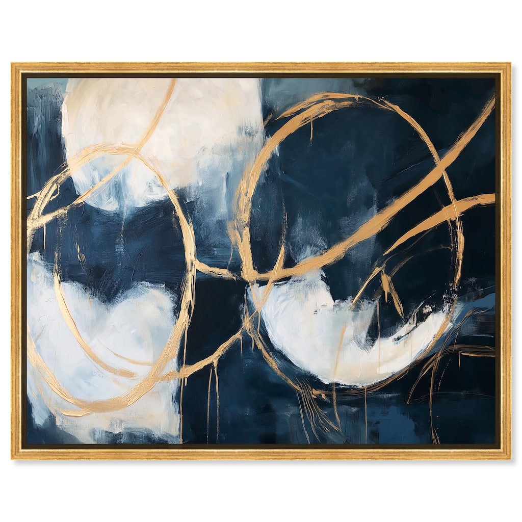 Gold Loops Canvas by Art Remedy