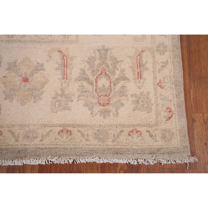 Hand Knotted Oriental 100% Wool Carpet Transitional All-Over Beige & Ivories Oushak Area Rug - 10' 2'' X 8' 2''