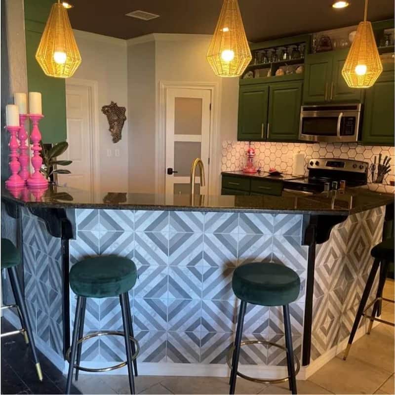 Palace 8x8 Matte Wood Look Porcelain Encaustic Tile - Floor, Wall & Backsplash