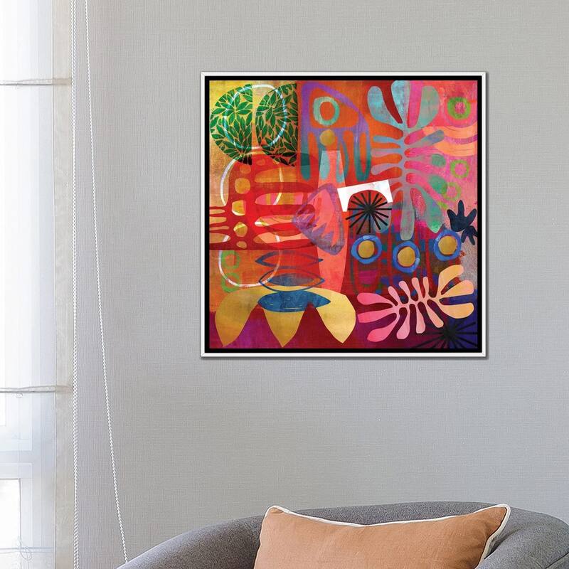 iCanvas "African Abstract" by Nikki Chu Framed Canvas Print