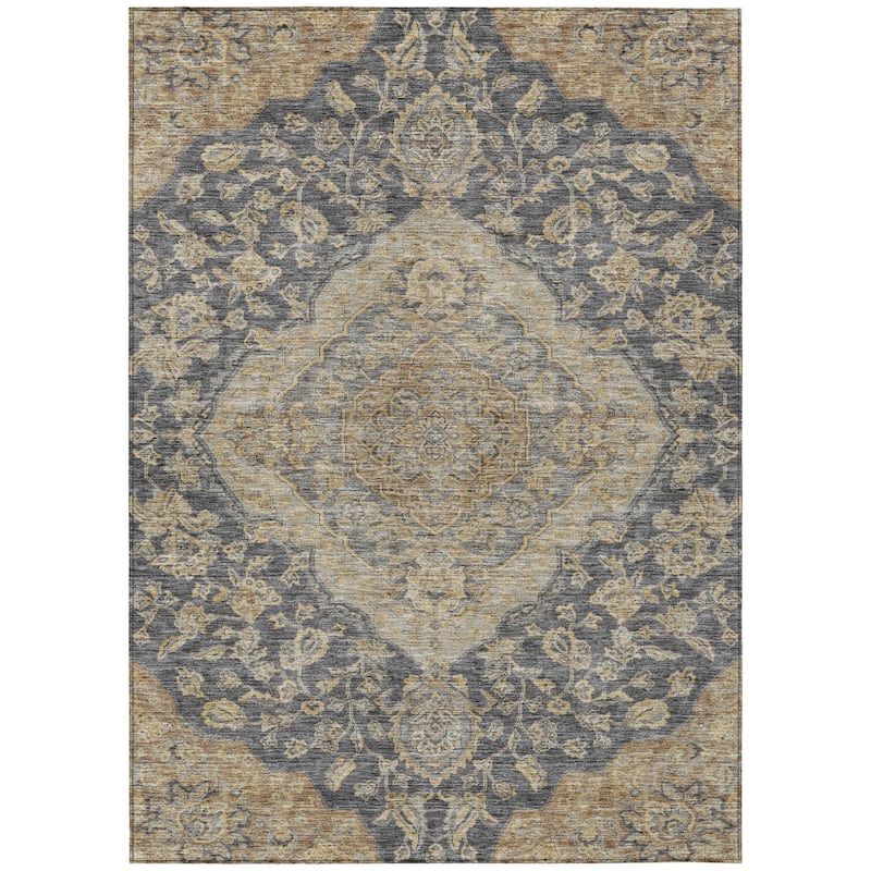 HomeRoots Oriental Traditional Rectangle Outdoor Rug