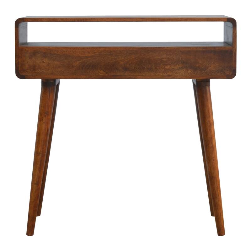 Artisan furniture soild mango wood Curved Chestnut Console Table