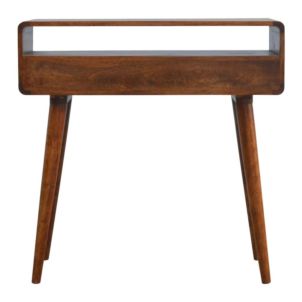 Artisan furniture soild mango wood Curved Chestnut Console Table