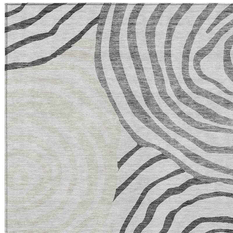 HomeRoots Abstract Transitional Rectangle Outdoor Rug
