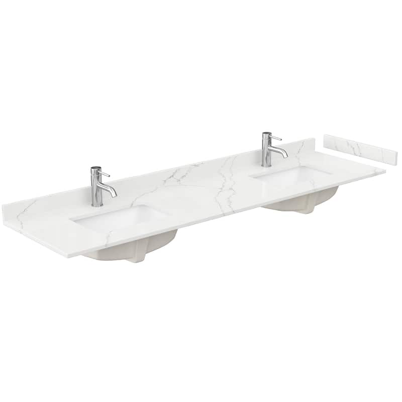 Avery 80-inch Double Vanity, Quartz Top