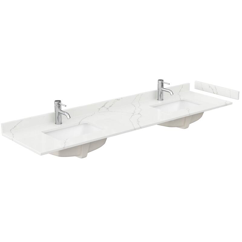 Deborah 80-inch Double Vanity, Quartz Top