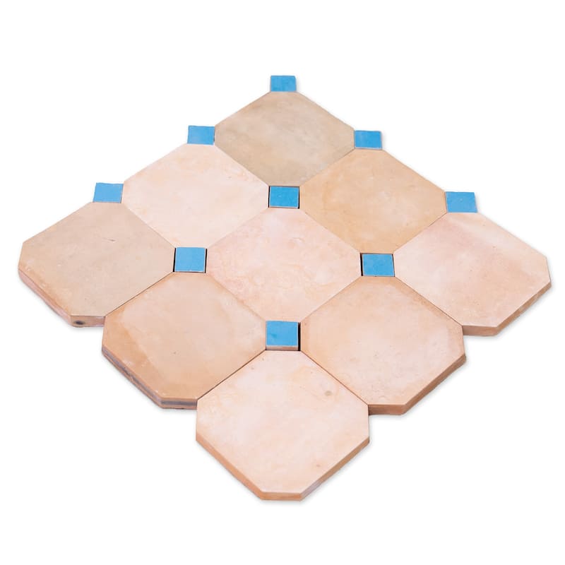 Contemporary Zellige Panels, 12" X 12" X 1/2", Terracotta - Skylight Accents