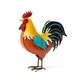 preview thumbnail 12 of 15, Glitzhome Fall 21"H Metal 3D Colorful Rooster Statue Garden Decor Yard Art Thanksgiving Gifts
