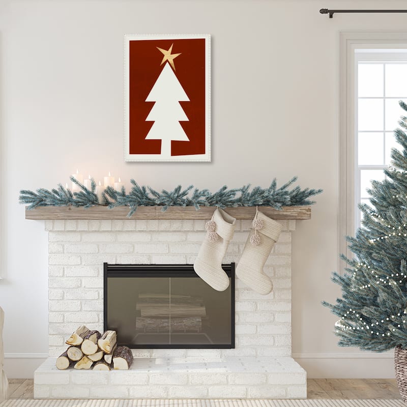 Oh Silent Night by Kubistika Framed Canvas Wall Art Print