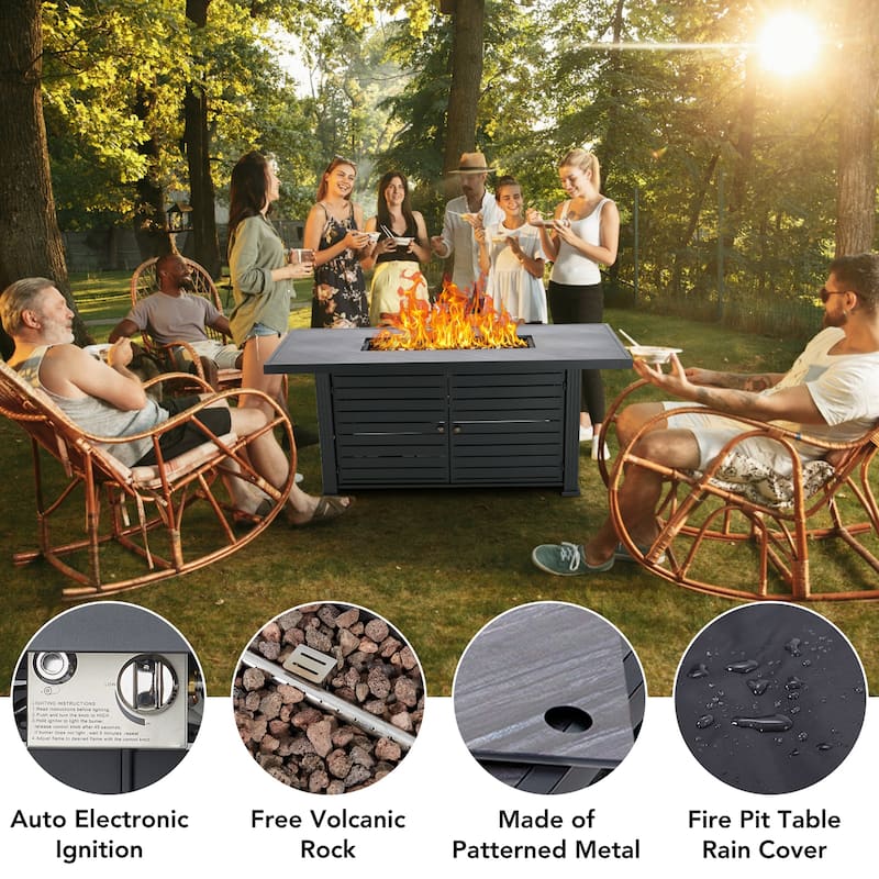 52 Inch Propane Fire Pit Table 50000BTU