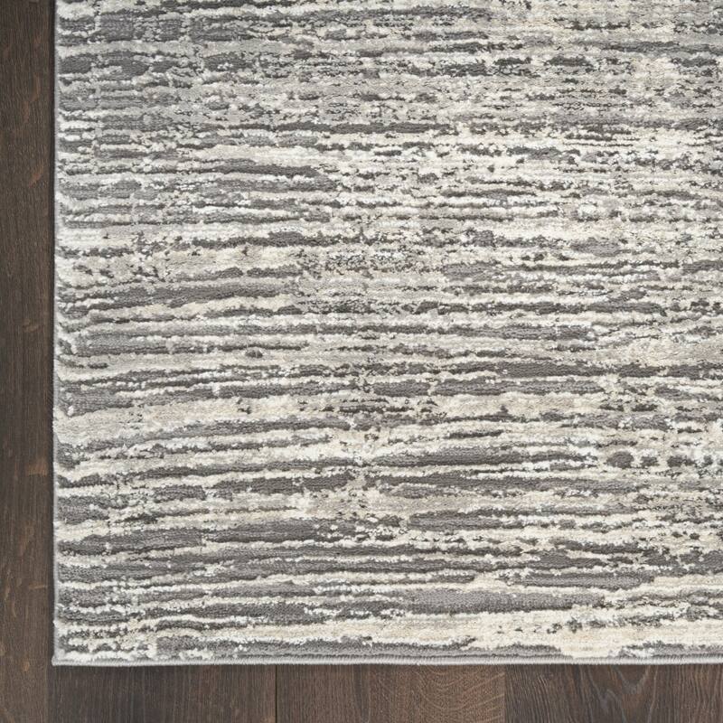 Hifa Abstract Modern Non Skid Stain Resistant Area Rug By HomeRoots - 108' X '72' X '0.5