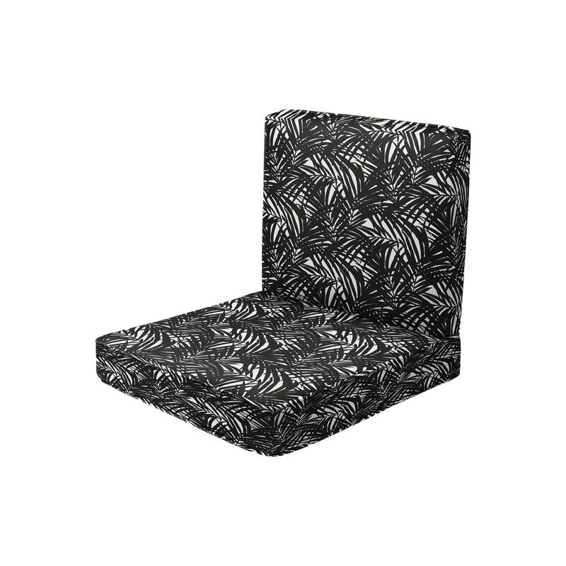 Haven Way Universal Outdoor Deep Seat Lounge Chair Cushion Set - 23x26 - Curacao Black