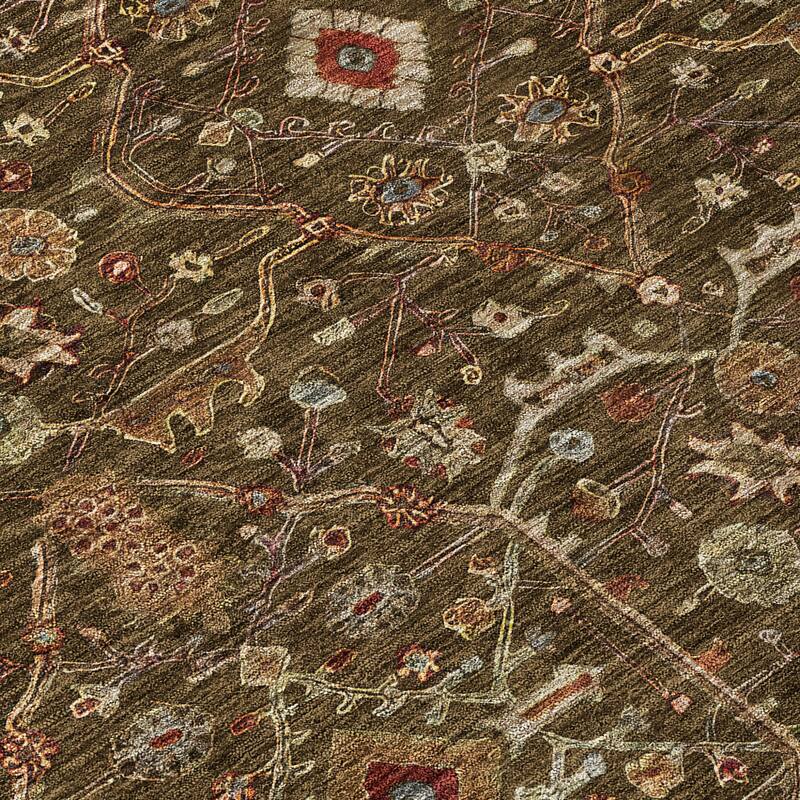 HomeRoots Floral Transitional Rectangle Outdoor Rug