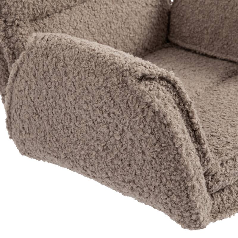 Criss Cross Chair with 5-Gear Adjustable Armrests & Wheels, Ergonomic Thickened Backrest Swivel Desk Chair for Home Office