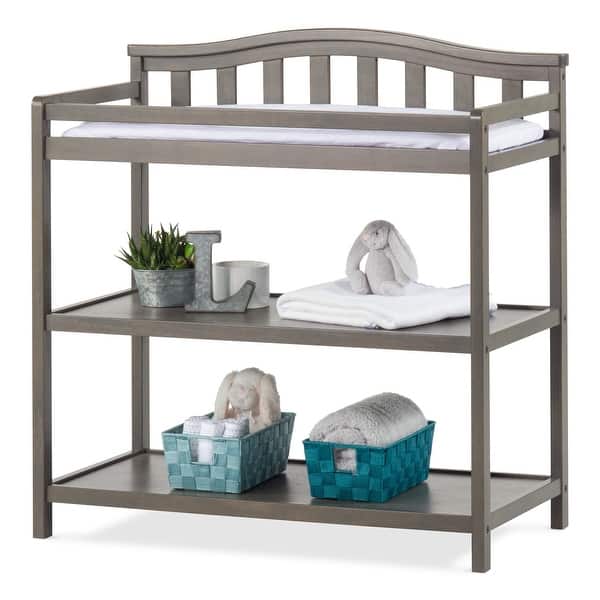 Child Craft Arched Top Changing Table with Pad Dapper Gray