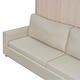 preview thumbnail 7 of 8, Queen Size Murphy Bed with Upholstered Sofa & LED Light by Harper&Bright Designs - Beige