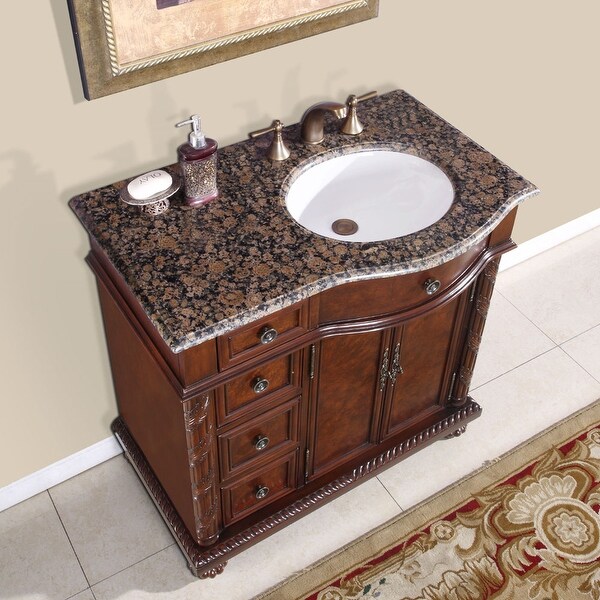 Silkroad Exclusive Sanger Bathroom Single Sink Vanity On Sale