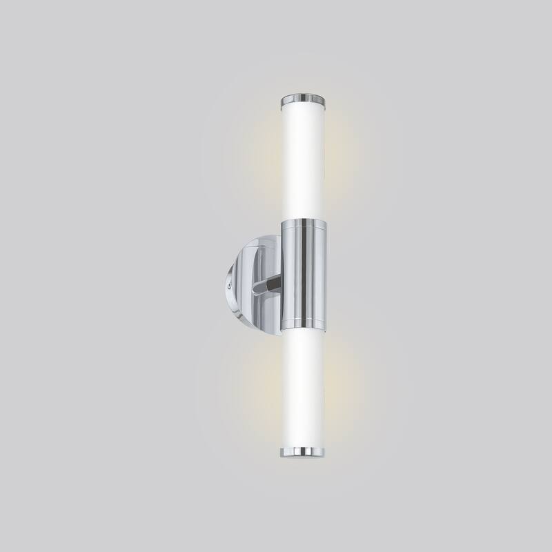 Eglo Palmera 2-light Chrome LED Wall Sconce with Opal Glass