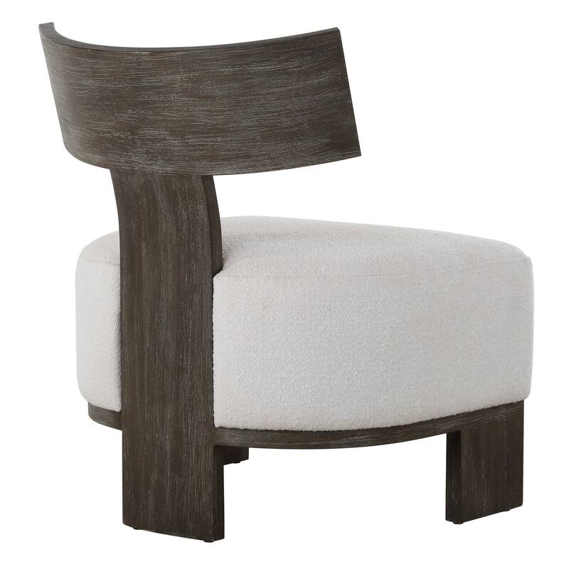 Uttermost Finlay Dark Walnut Accent Chair - 32.25" H x 27.5" W x 25.5" D