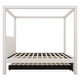 preview thumbnail 11 of 10, Traditional Modern Twin Size Upholstery Platform Bed with Storage Drawers,Extra Trundle Under-Bed,Bunk Bed with Canopy Roof