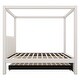 preview thumbnail 8 of 18, Upholstered Canopy Platform Bed with Trundle and Storage Drawers,Solid Wood Canopy Platform Bed Frame