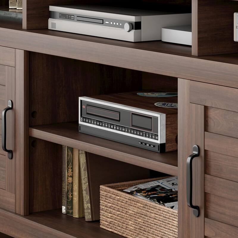 70.9" Entertainment Center TV Stand with Adjustable Shelves, Cabinet