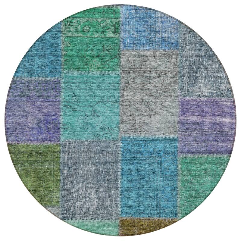 Machine Washable Indoor/ Outdoor Chantille Vintage Oriental Rug