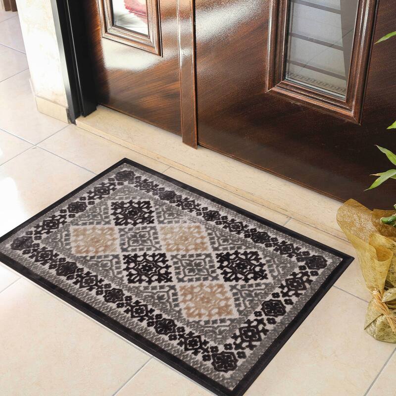 Superior Floral Medallion Sculpted High-Low Pile Polyester Area Rug