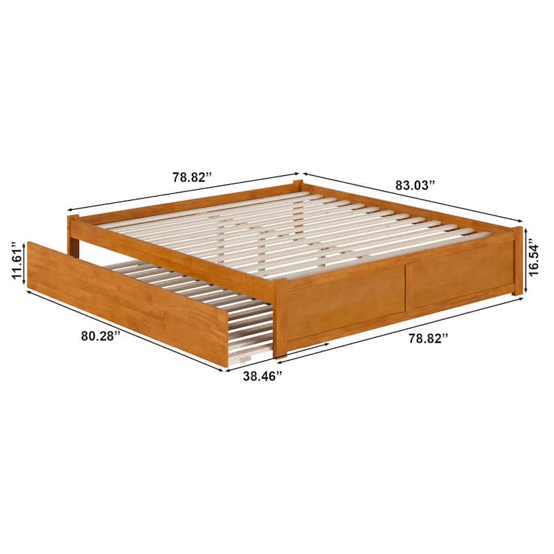 Concord Bed with Footboard and Twin Extra Long Trundle