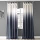 preview thumbnail 37 of 62, Exclusive Fabrics Ombre Faux Linen Light Filtering Curtains (1 Panel) - Lightweight Elegance, Natural Light Enhancement 50 X 84 - Ombre Blue