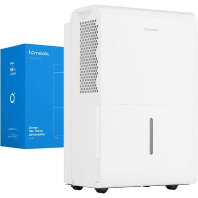 hOmeLabs 50 Pint Wi-Fi Dehumidifier for up to 7,000 Sq Ft Rooms (MAX 120 Pint at 95°F, 90% RH) - for Large Rooms and Basements