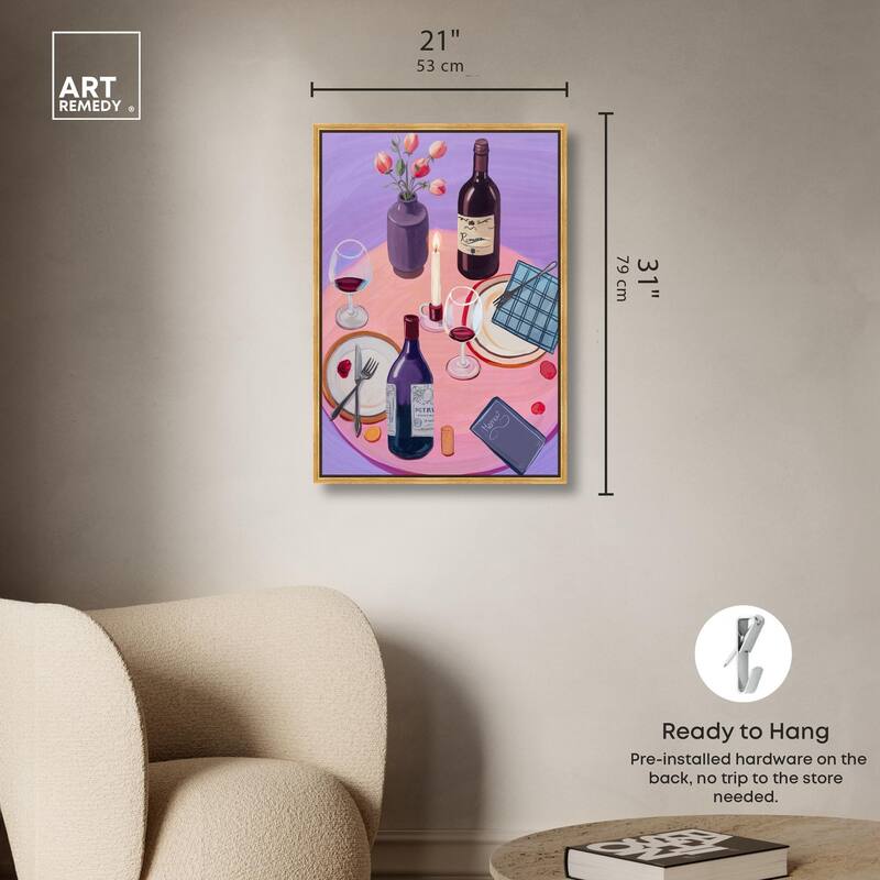 Lavender Haze Dinner Canvas by Art Remedy
